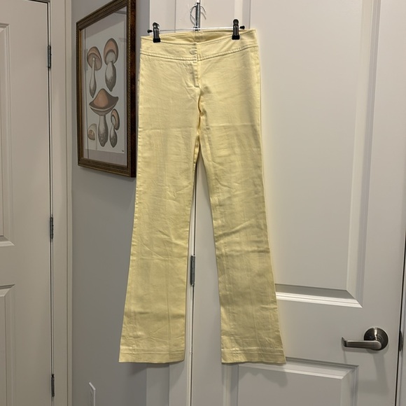 Patrizia Pepe Firenze Italian pastel yellow denim jeans low rise bootcut - Picture 4 of 10